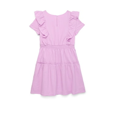 Wonder Nation Girls Flutter Shoulder Dress, Sizes 4-18 & Plus