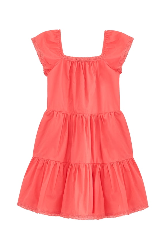 Girls' Flutter Sleeve Dress, Sizes 4-18 & Plus