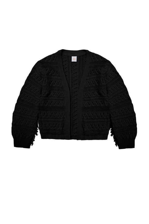 Girls Fringe Cardigan, Sizes 4-18 & Plus