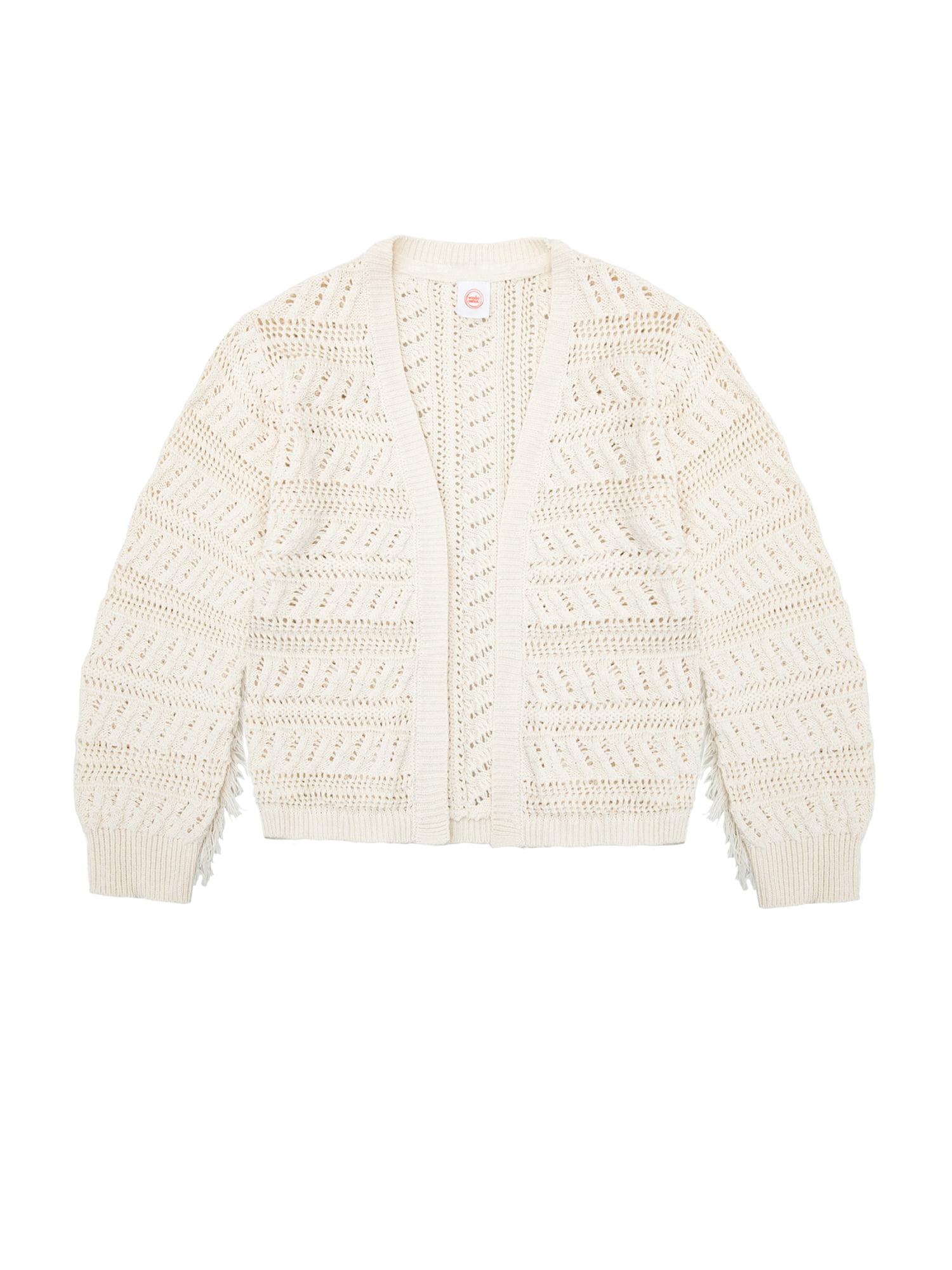 ジャケット・アウター fringe volume cardigan Wonder Nation Girls Fringe Cardigan, Sizes 4-18 & Plus