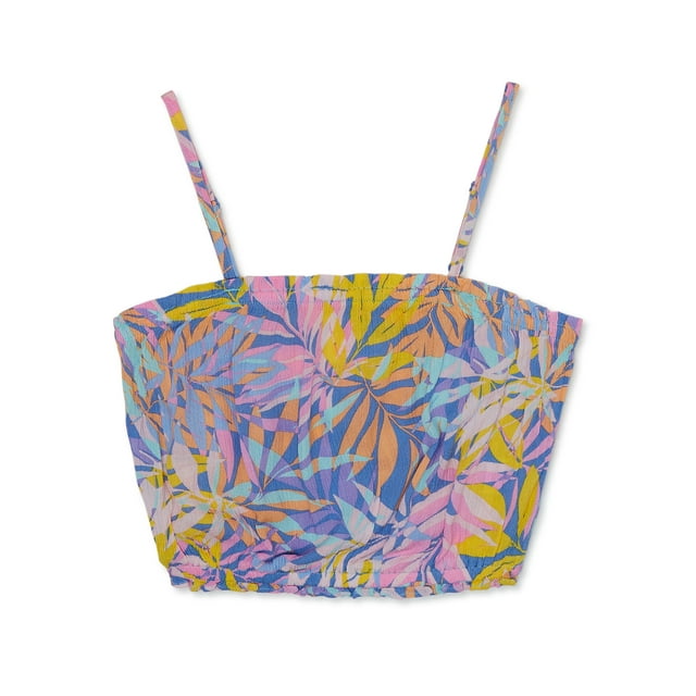 Wonder Nation Girls Gauze Tank, Sizes 4-18 & Plus