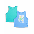 thumbnail image 1 of Wonder Nation Girls Be Kind Graphic Tank Top, 2-Pack, Sizes 4-16 Plus, 1 of 3