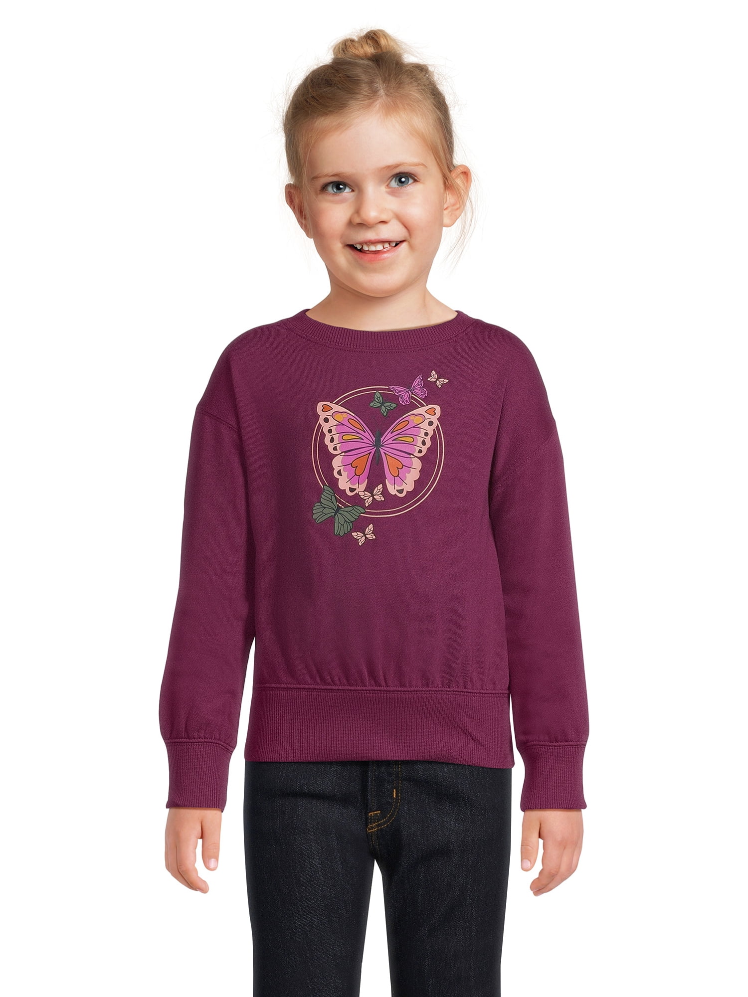 Mayoral Maroon Girl Graphic Sweatshirt Dress