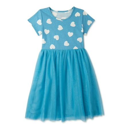 Wonder Nation Girls Hearts Tutu Dress, Sizes 4-18 & Plus
