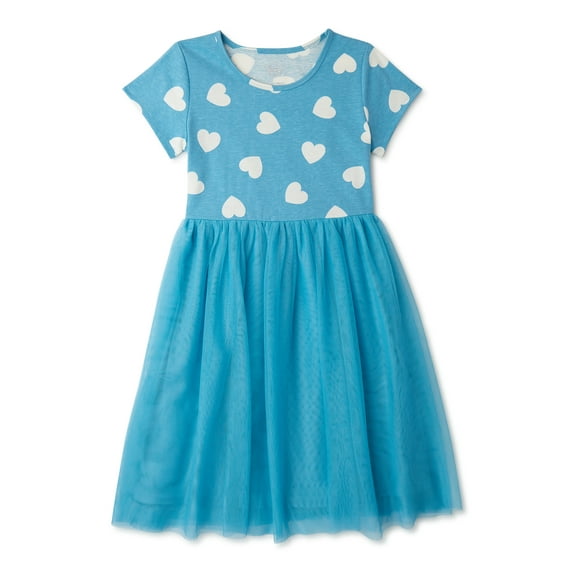 Wonder Nation Girls Hearts Tutu Dress, Sizes 4-18 & Plus