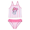 thumbnail image 1 of Wonder Nation Girls Hello Kitty My Melody Tankini Top and Bikini Bottoms Set, 2-Piece, Sizes 4-12, 1 of 3