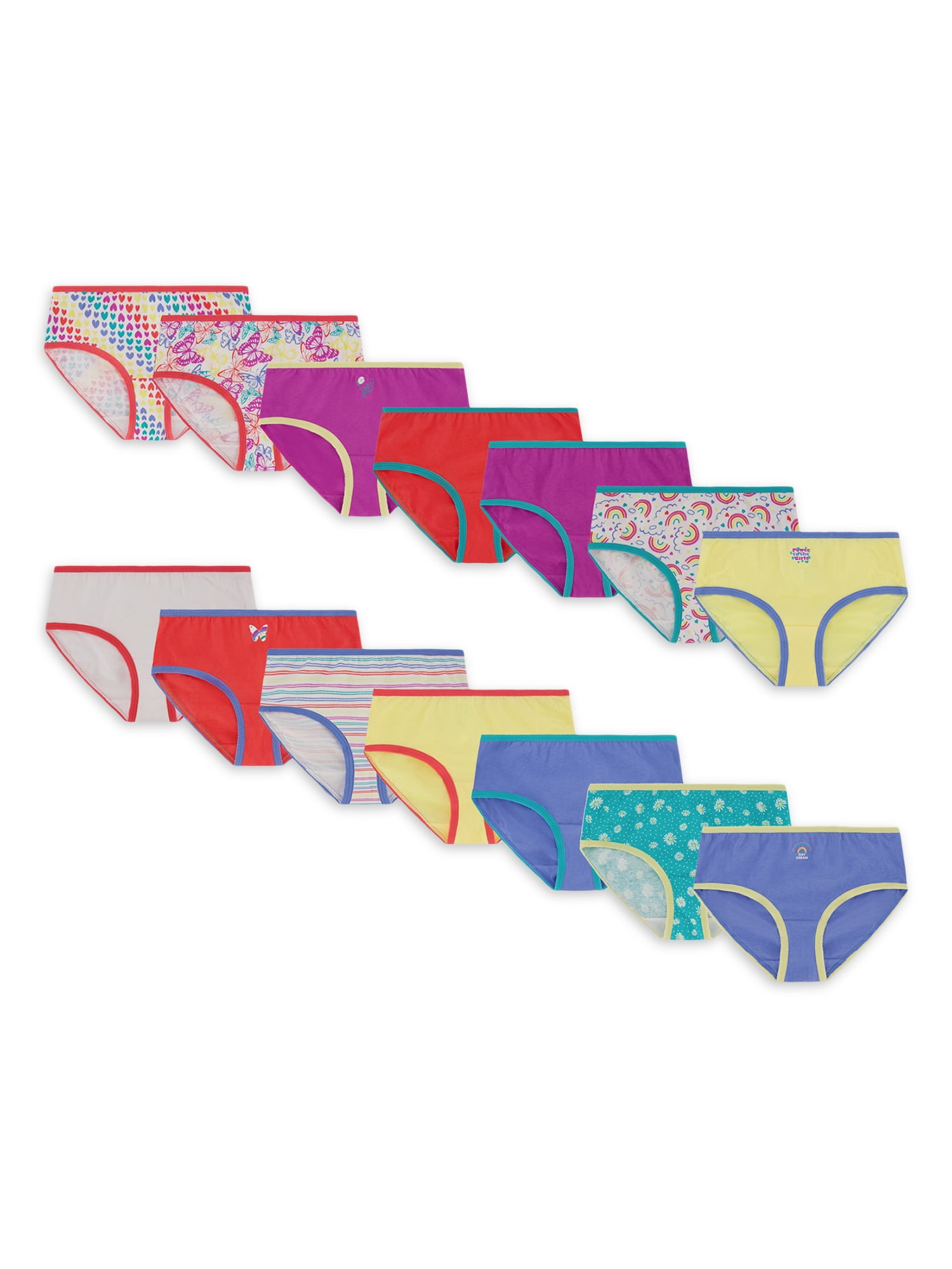 Wonder Nation Girls Hipster, 14-Pack, Sizes 4-18
