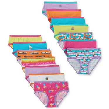 Wonder Nation Girls Hipster Cotton Underwear 14-Pack, Sizes 4-18