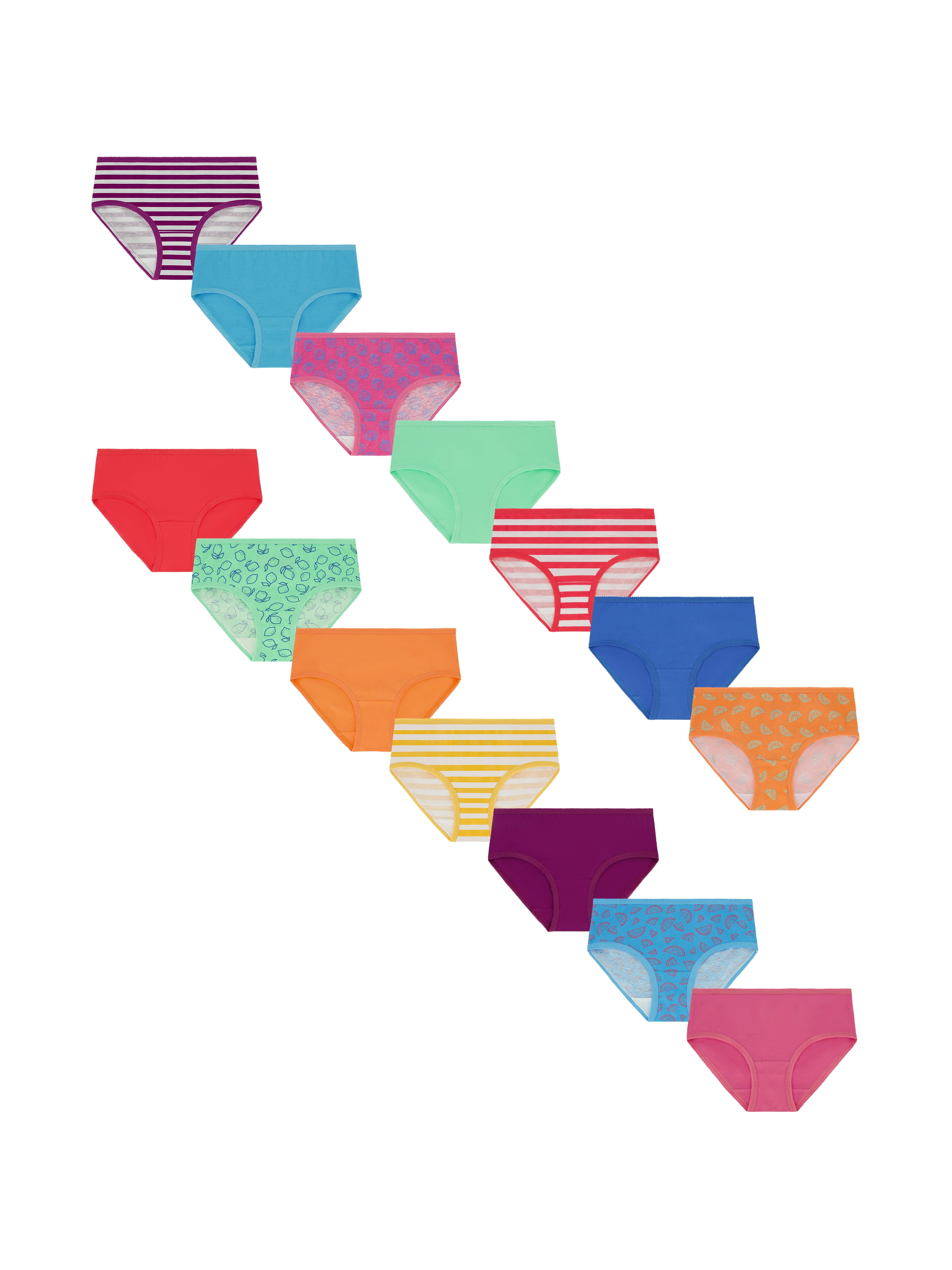 Wonder Nation Girls Hipster Cotton Underwear 14-Pack, Sizes 4-18