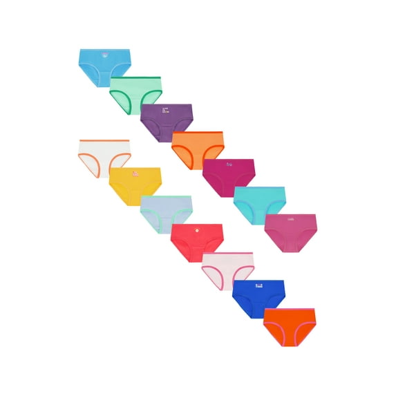 Wonder Nation Girls Hipster Cotton Underwear 14-Pack, Sizes 4-18