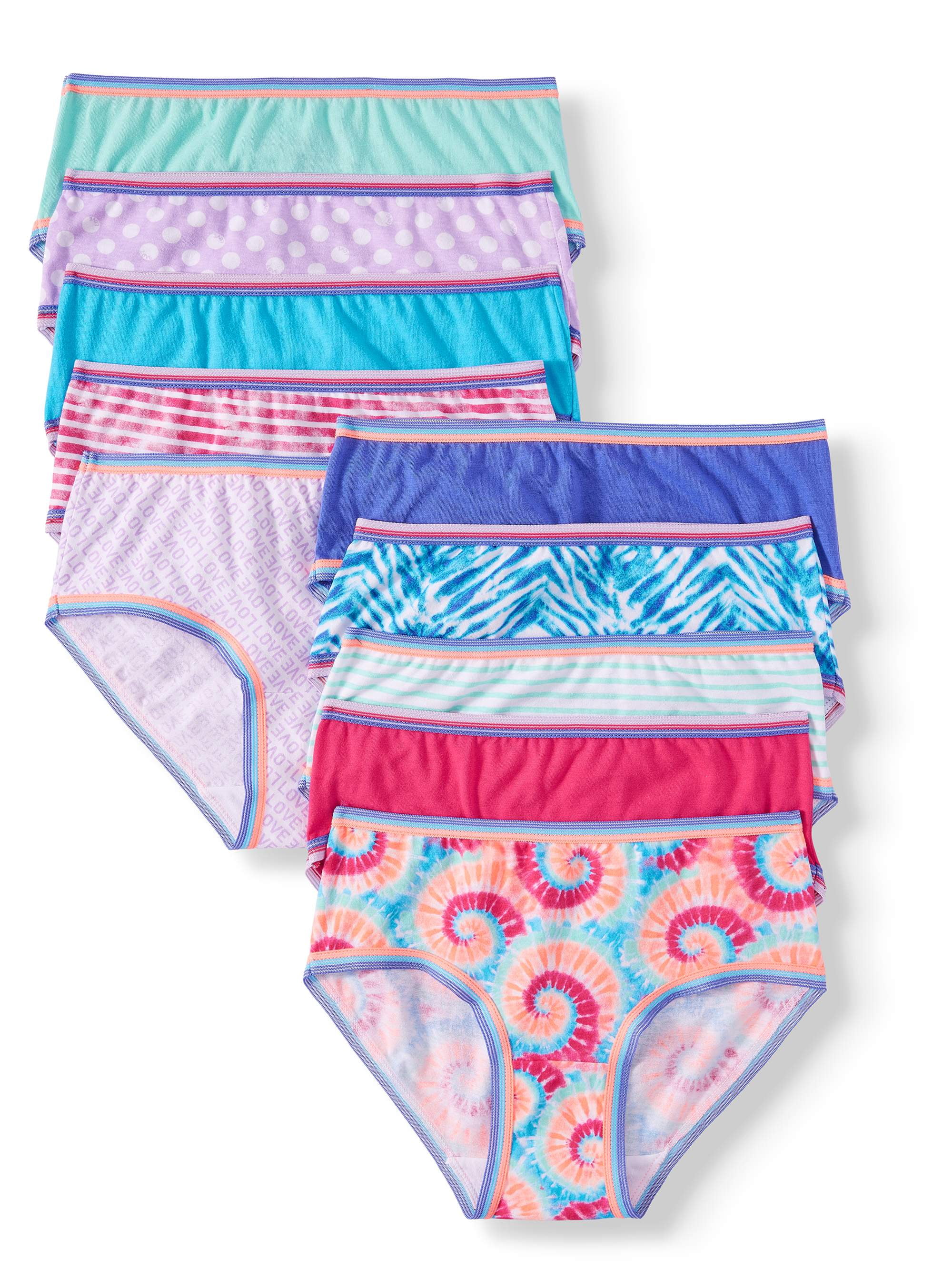 Wonder Nation Girls Brief Underwear 14-Pack, Sizes 4-18 