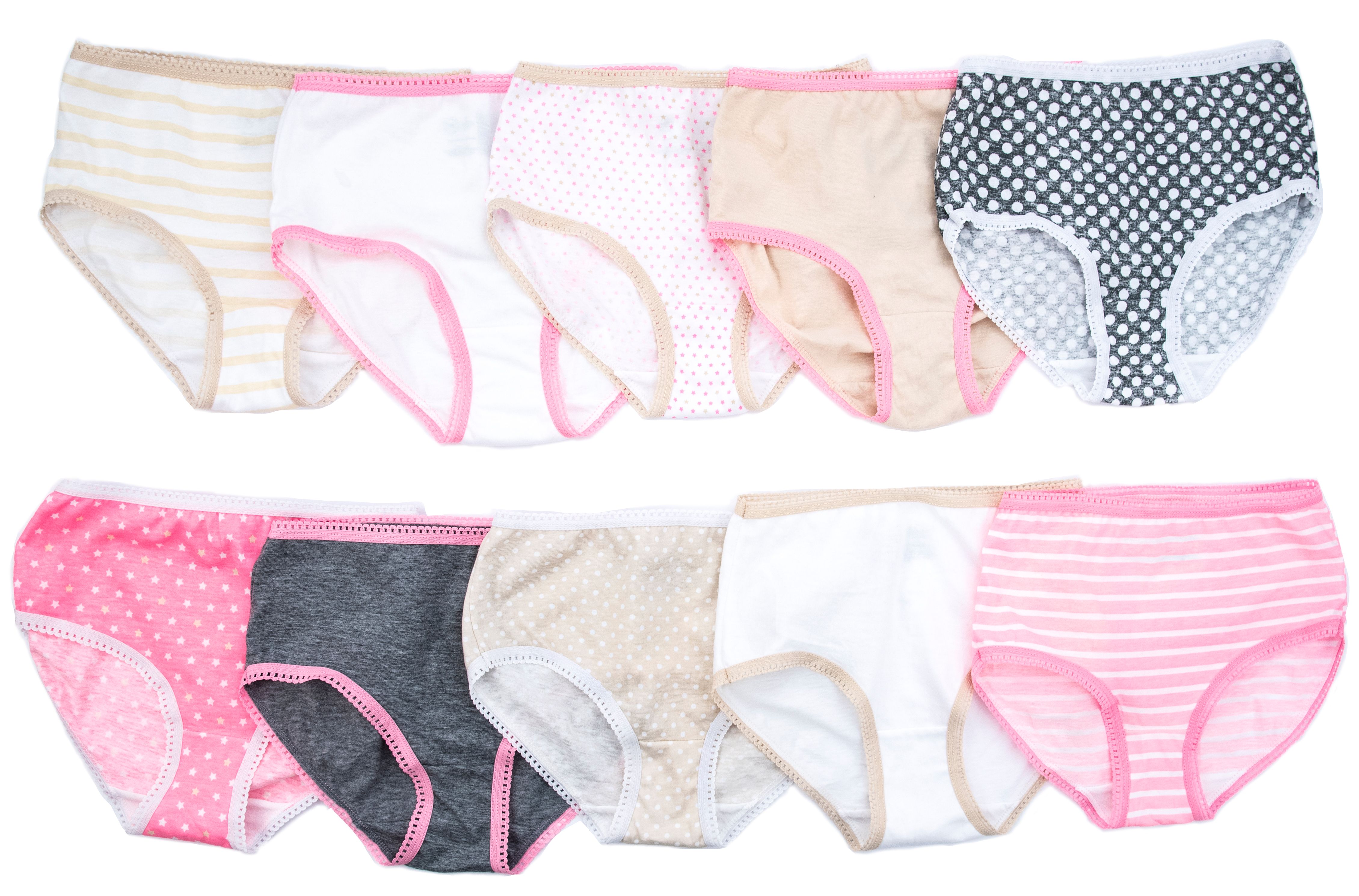 Wonder Nation Girls Hipster Underwear 10-Pack, Sizes 4-18