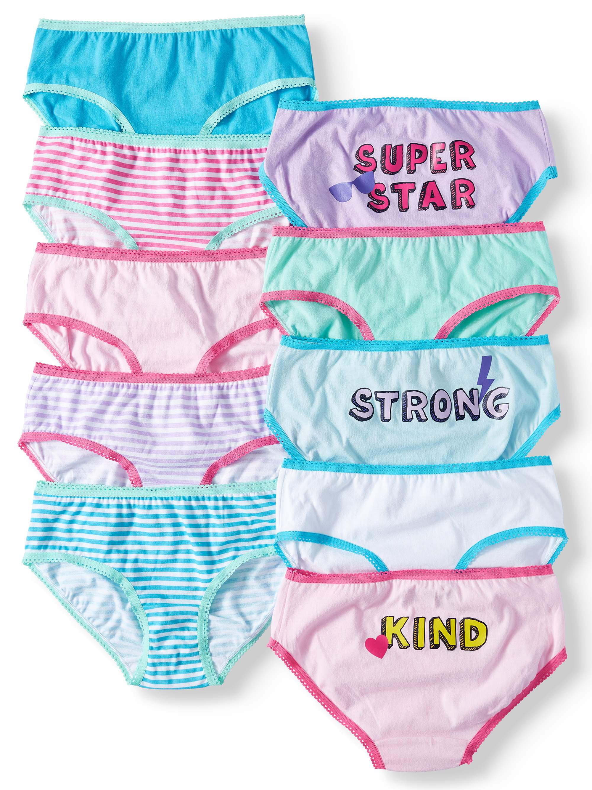 100% Cotton FROM USA Size 14 Years Old * 26 - 27 Inches Waist * 7pcs  Assorted Girls Brief Panties TAG FREE Panty Briefs WONDER NATION, Babies &  Kids, Babies & Kids Fashion on Carousell