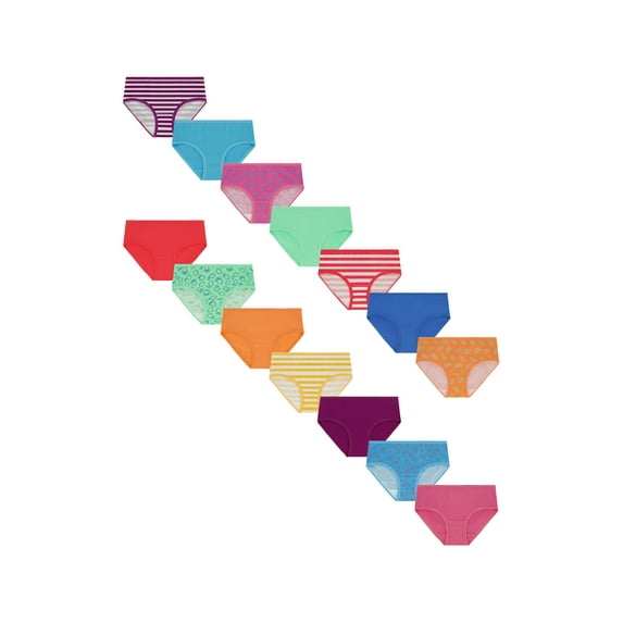 Wonder Nation Girls Hipster Cotton Underwear 14-Pack, Sizes 4-18