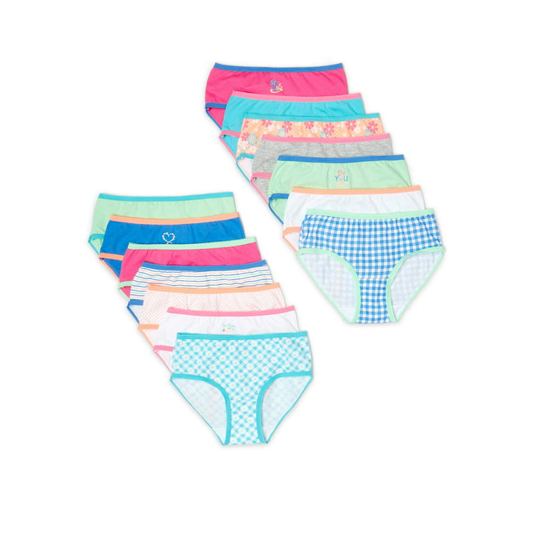 Girls Assorted Cotton Briefs 6-Pack - Size 14, Assorted - The