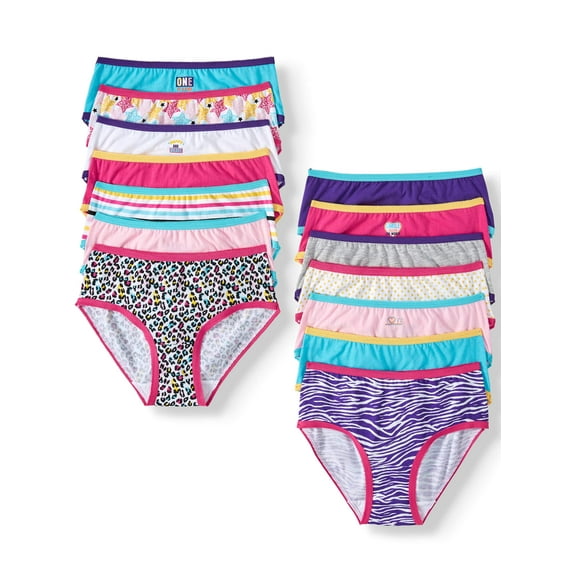 Wonder Nation Girls Hipster Underwear 14-Pack, Sizes 4-18
