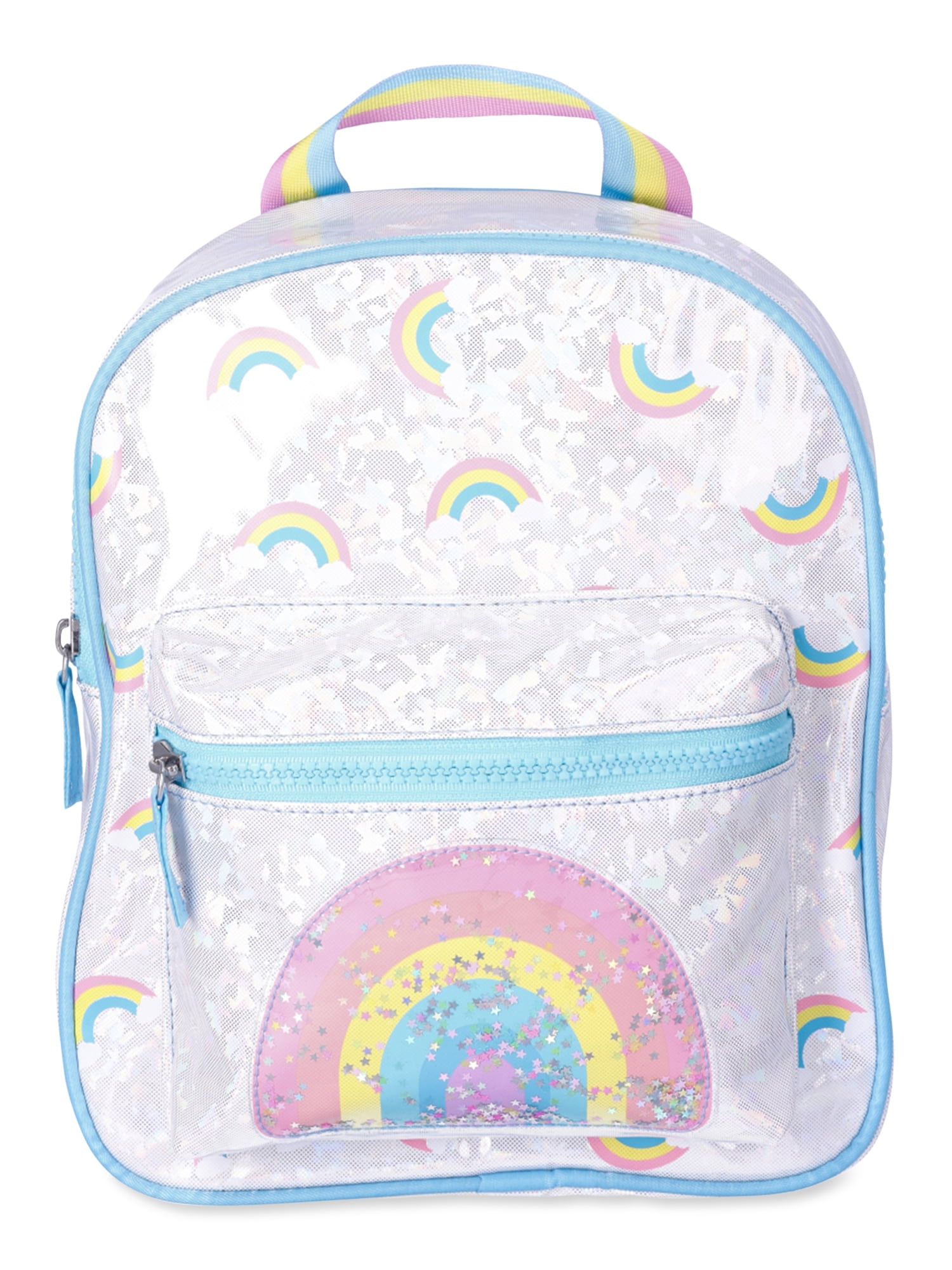 girls holographic unicorn mini backpack Laptop Backpack School Bag Rainbow Unicorn Backpack Walmart Holographic Bag  Walmart Holographic Rucksack Wonder Nation Girls