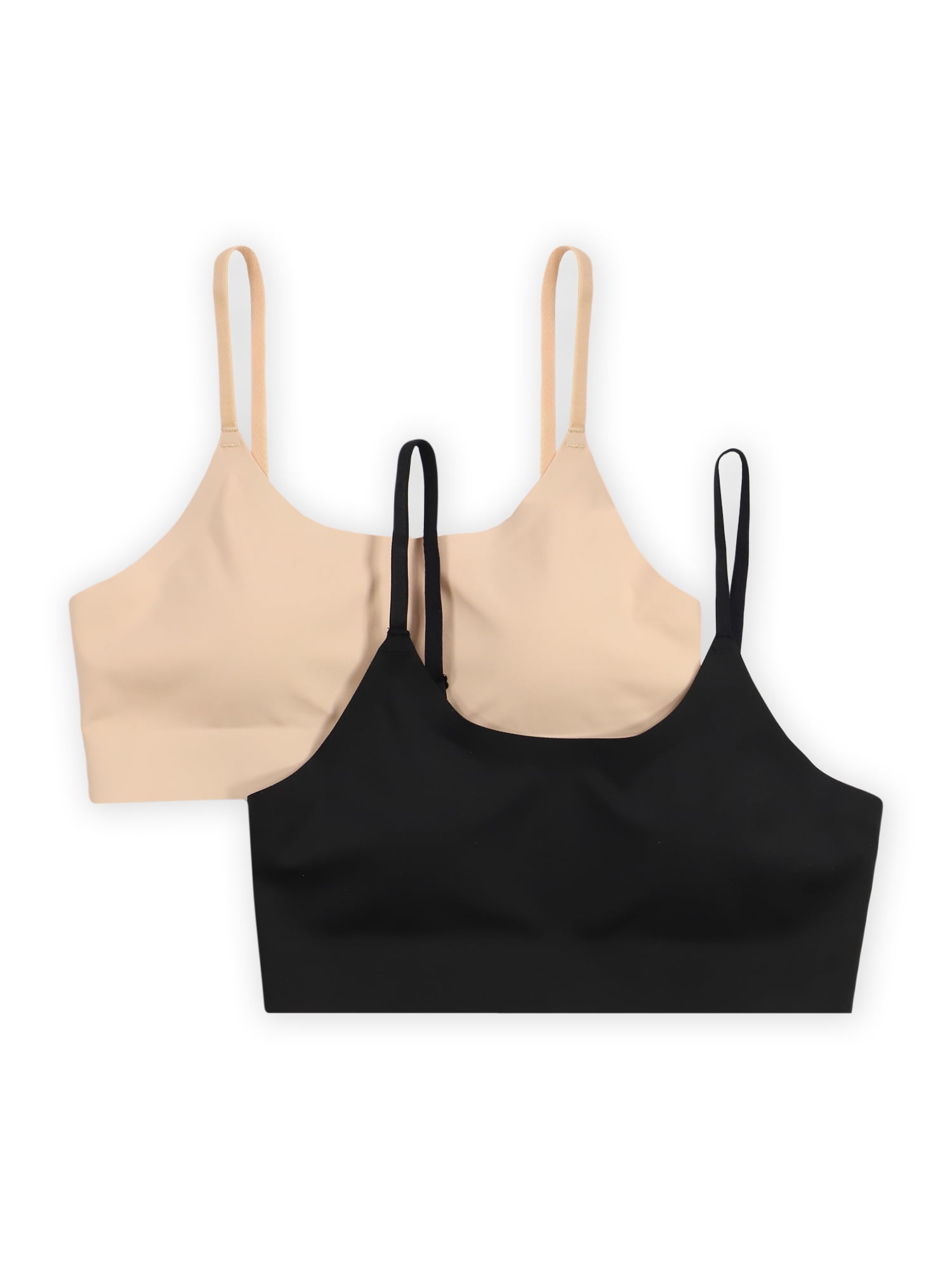 Wonder Nation Girls Invisible Scoop Neck Bra, 2-Pack, Sizes (XS