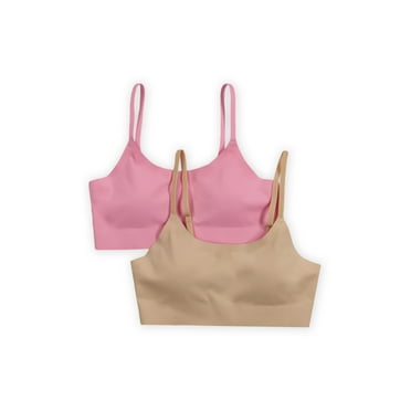 Wonder Nation Girls Invisible Scoop Neck Bra, 2-Pack, Sizes (XS-XXL)