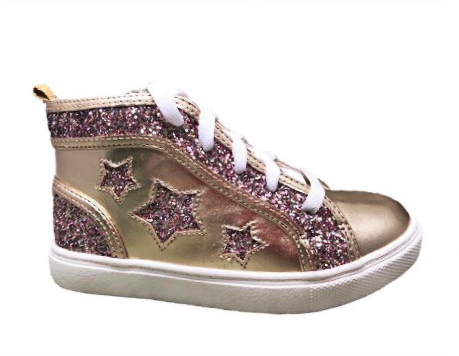Wonder Nation Girls' Iridescent Mid Top Athletic Shoe