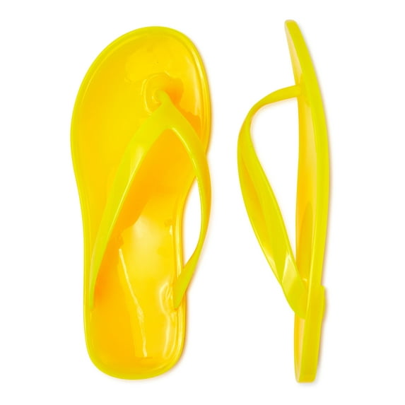 Wonder Nation Girls Jelly Thong Sandals, Sizes 13-1