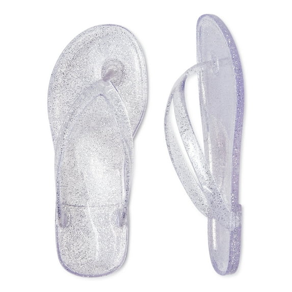 Wonder Nation Girls Jelly Thong Sandals, Sizes 13-1