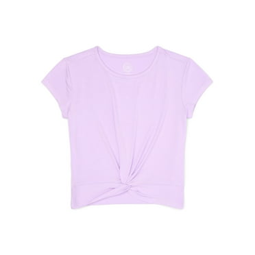Wonder Nation Girls Jersey Knit Top with Short Sleeves, Sizes 4-18 & Plus