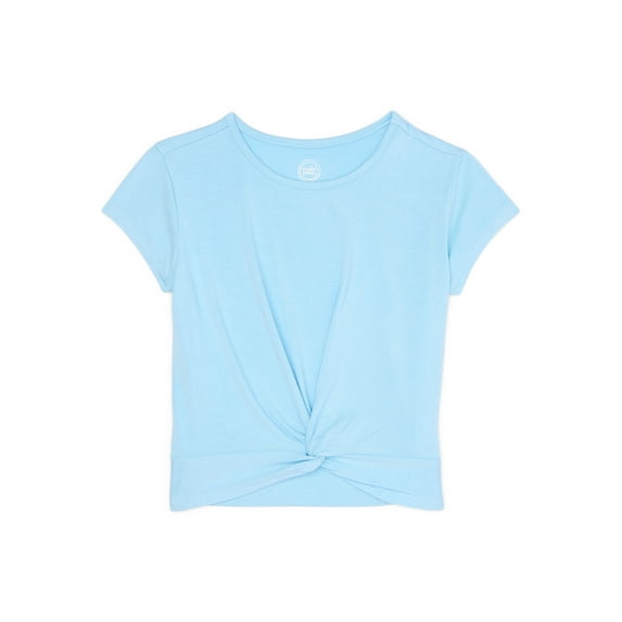 Wonder Nation Girls Jersey Knit Top with Short Sleeves, Sizes 4-18 & Plus