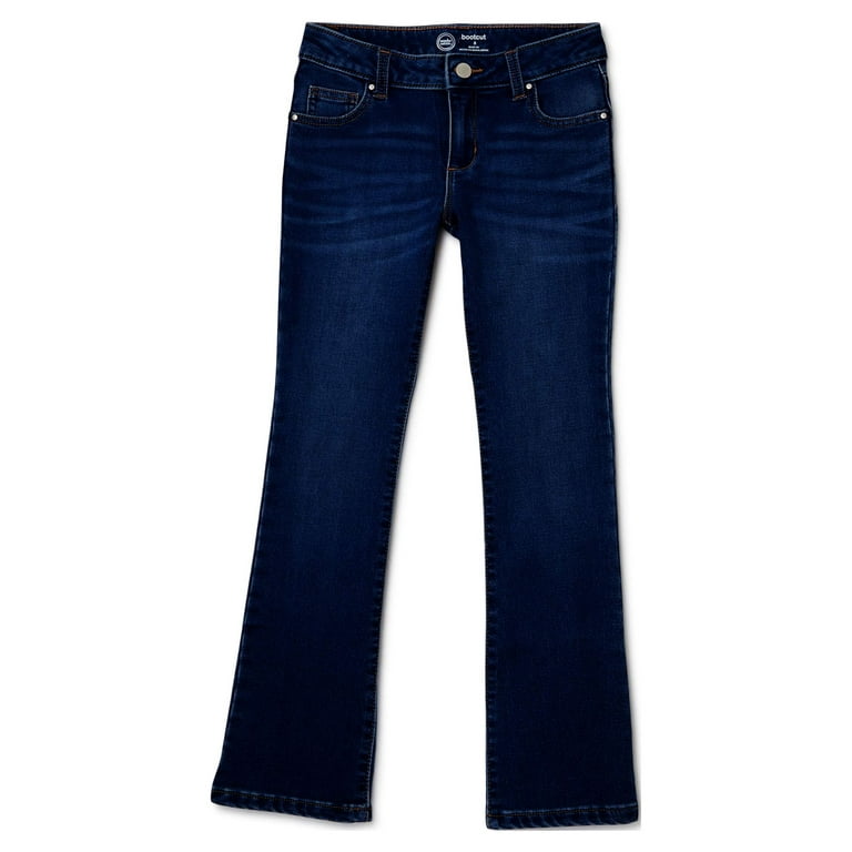 Wonder Nation Girls Kid Tough Bootcut Jeans, Size 4-18 & Plus 