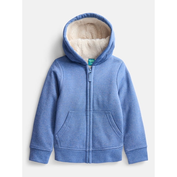 Wonder Nation Girls Kid Tough Fully Lined Zip Hoodie Jacket, Sizes 4-18 & Plus