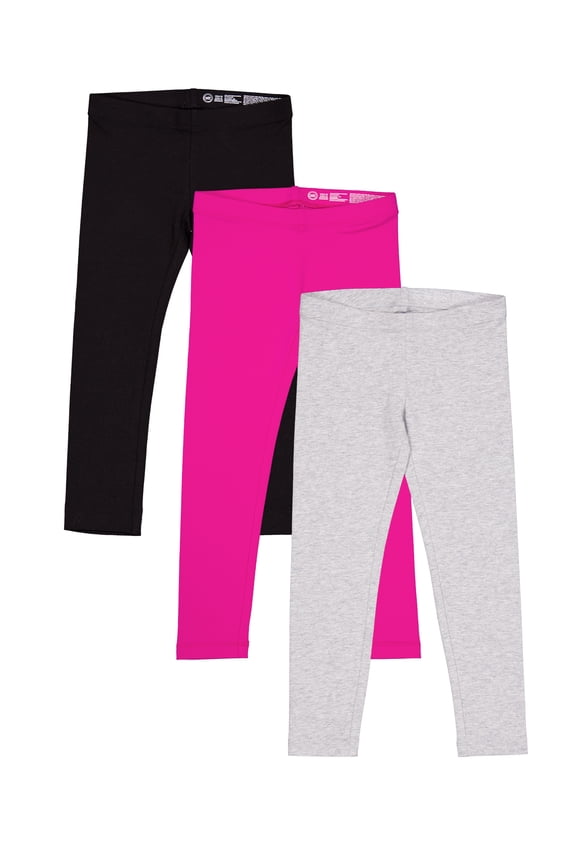Girls Kid Tough Leggings, 3-Pack, Sizes 4-18 & Plus