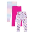 thumbnail image 1 of Wonder Nation Girls Kid Tough Leggings, 3-Pack, Sizes 4-18 & Plus, 1 of 7