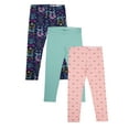 thumbnail image 1 of Wonder Nation Girls Kid Tough Leggings, 3-Pack, Sizes 4-18 & Plus, 1 of 7