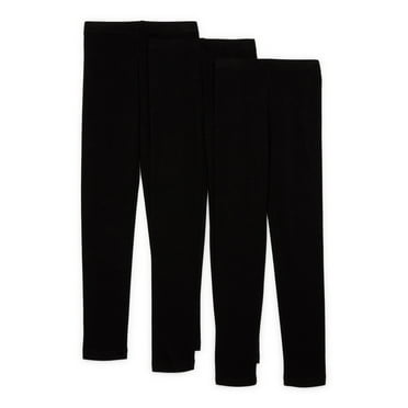 Wonder Nation Girls Kid Tough Leggings, 3-Pack, Sizes 4-18 & Plus