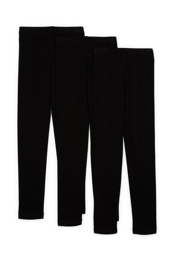 Girls Kid Tough Leggings, 3-Pack, Sizes 4-18 & Plus