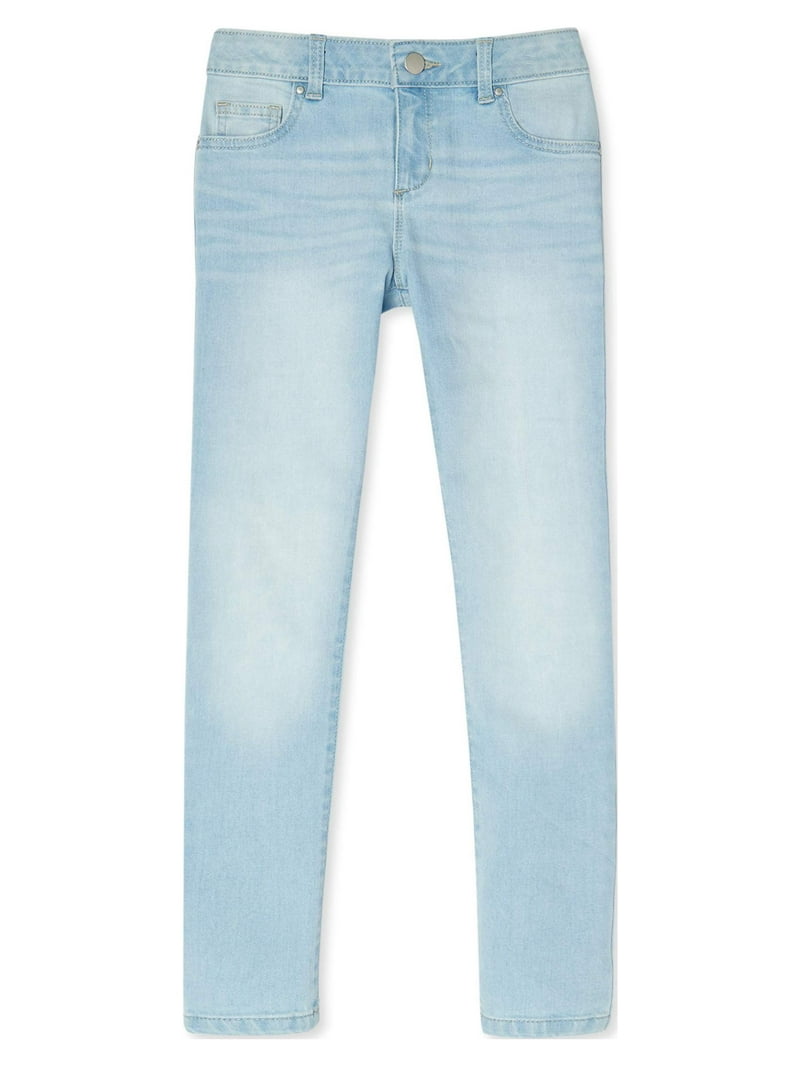 Wonder Nation Girls Kid Tough Skinny Jeans, Sizes 5 -18