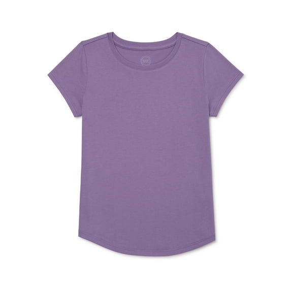 Wonder Nation Girls Kid Tough T-Shirt with Short Sleeves, Sizes 4-18 & Plus