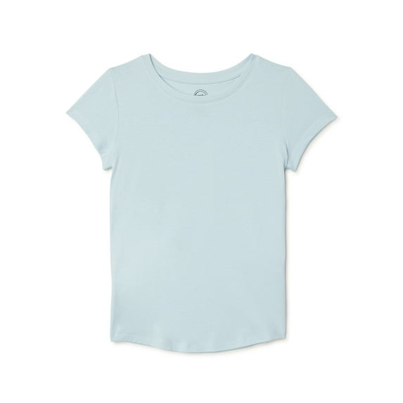 Wonder Nation Girls Kid Tough T-Shirt with Short Sleeves, Sizes 4-18 & Plus
