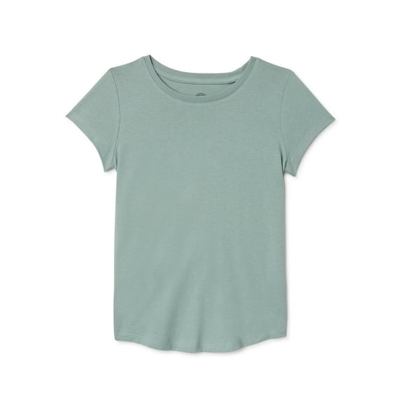 Wonder Nation Girls Kid Tough T-Shirt with Short Sleeves, Sizes 4-18 & Plus