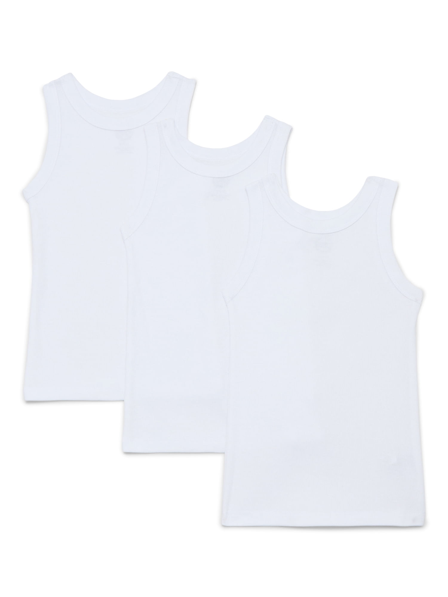 Wonder Nation Girls Kid Tough Tank Tops, 3-Pack, Sizes 4-18 and Plus