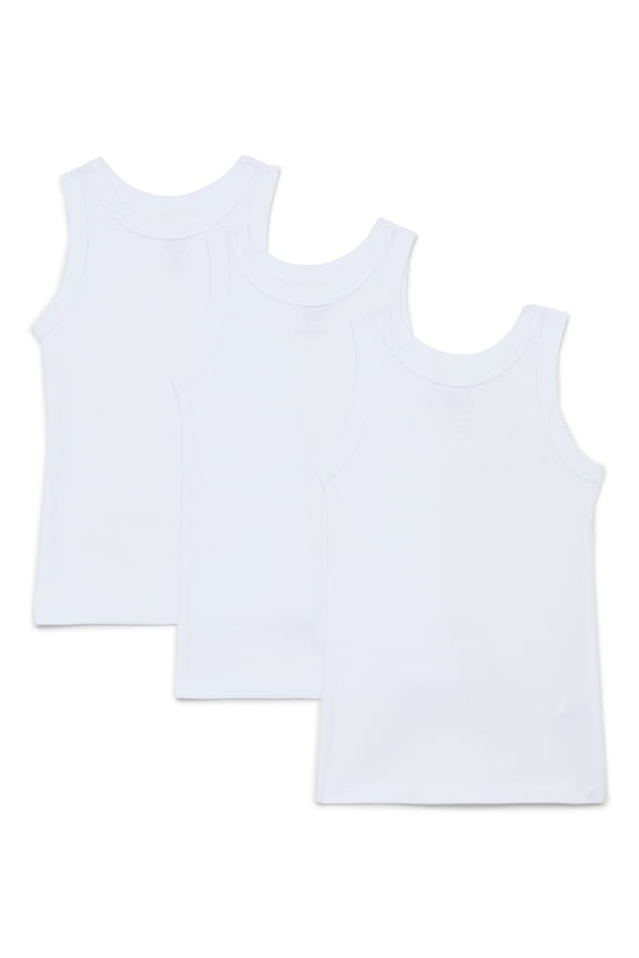 Girls Kid Tough Tank Tops, 3-Pack, Sizes 4-18 and Plus