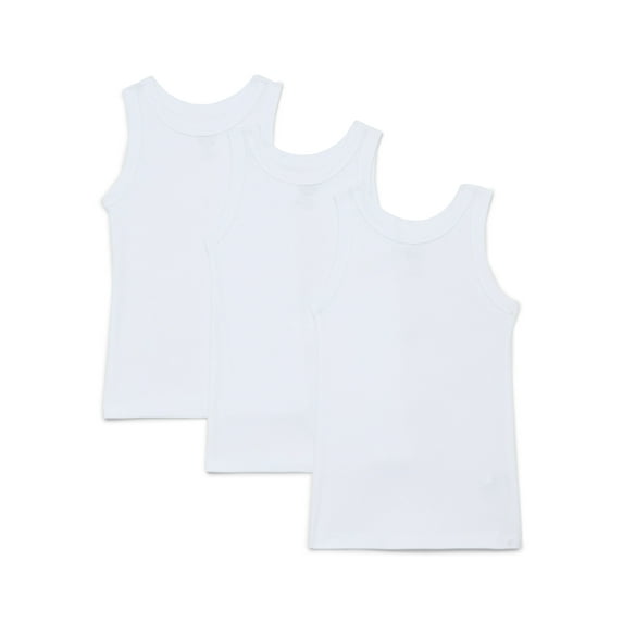 Wonder Nation Girls Kid Tough Tank Tops, 3-Pack, Sizes 4-18 and Plus