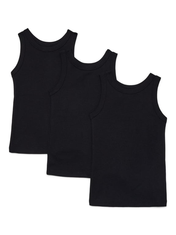 Girls Kid Tough Ribbed Tank Top, 3-Pack, Sizes 4-18 & Plus