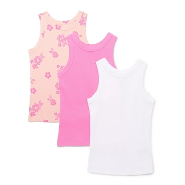 Wonder Nation Girls Kid Tough Tank Top, 3 Piece Set, Sizes 4-18 and Plus