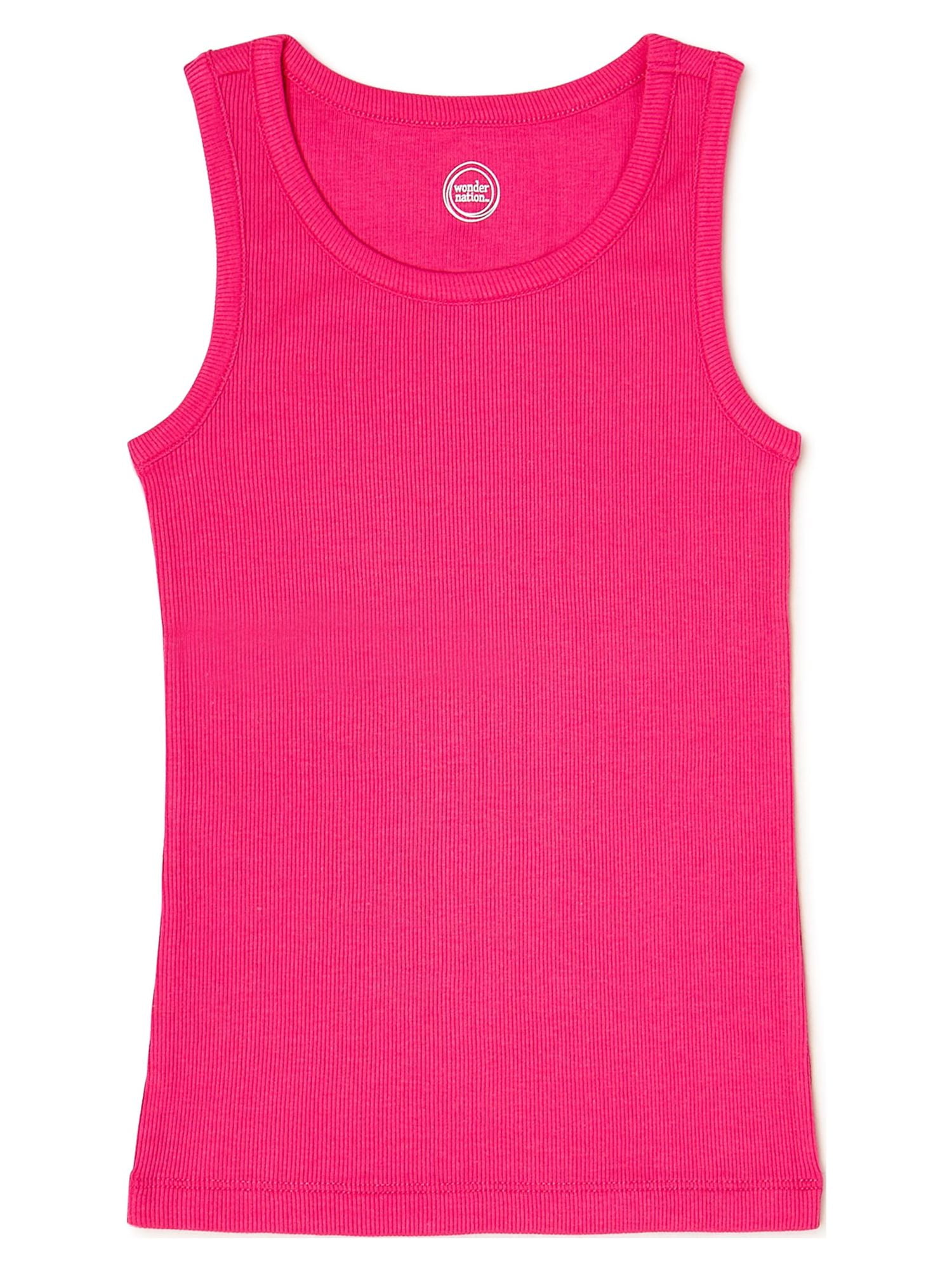 Wonder Nation Girls Ribbed Tank Top, Sizes 4-18 & Plus
