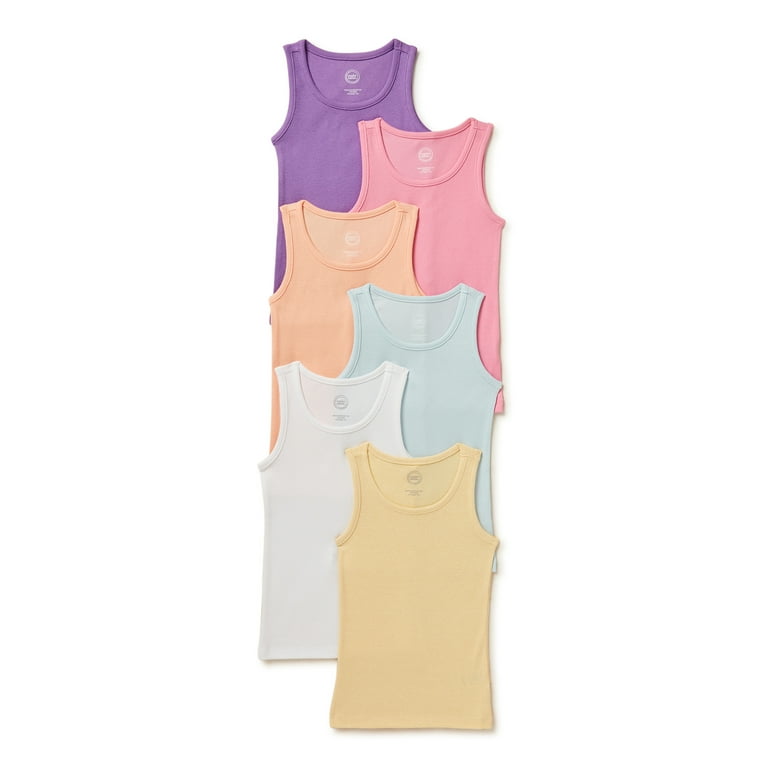 Wonder Nation Girls Tank Tops 6-Pack - Soft & Stylish