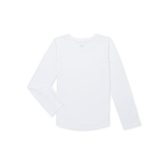 Wonder Nation Girls Kid Tough T-Shirt with Long Sleeves, Sizes 4-18