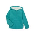 thumbnail image 1 of Wonder Nation Girls Kid Tough Zip Hoodie with Faux Shearling Lining, Sizes 4-18 & Plus, 1 of 3