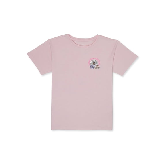 Wonder Nation Girls Kindness Matters Graphic Tee with Short Sleeves, Sizes 4-18