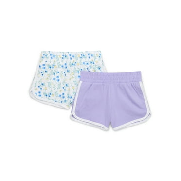 Wonder Nation Girls Knit Dolphin Shorts, 2-Pack, Sizes 4-18 & Plus